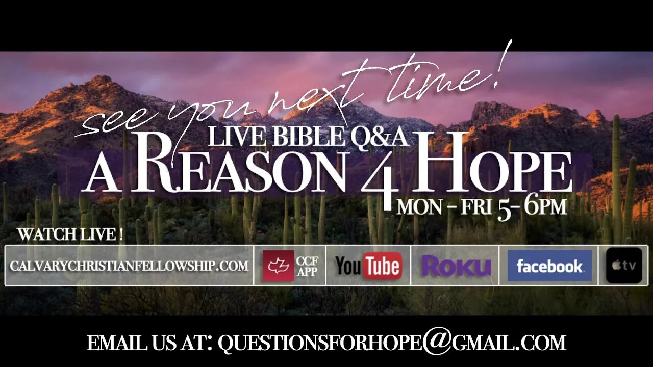 A Reason 4 Hope Bible Q&A - A Tale of Two Cities, Adultery, and Short Memories