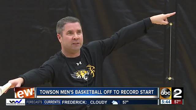 Towson men's basketball off to record start