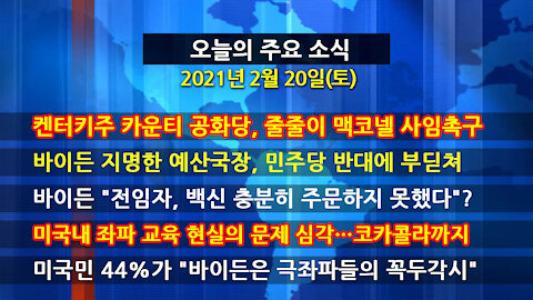 [홍성구의 뉴스브리핑] 2021년 2월20일(토)