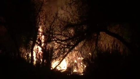 Large flames spotted in Central San Diego near SR-94 Monday night