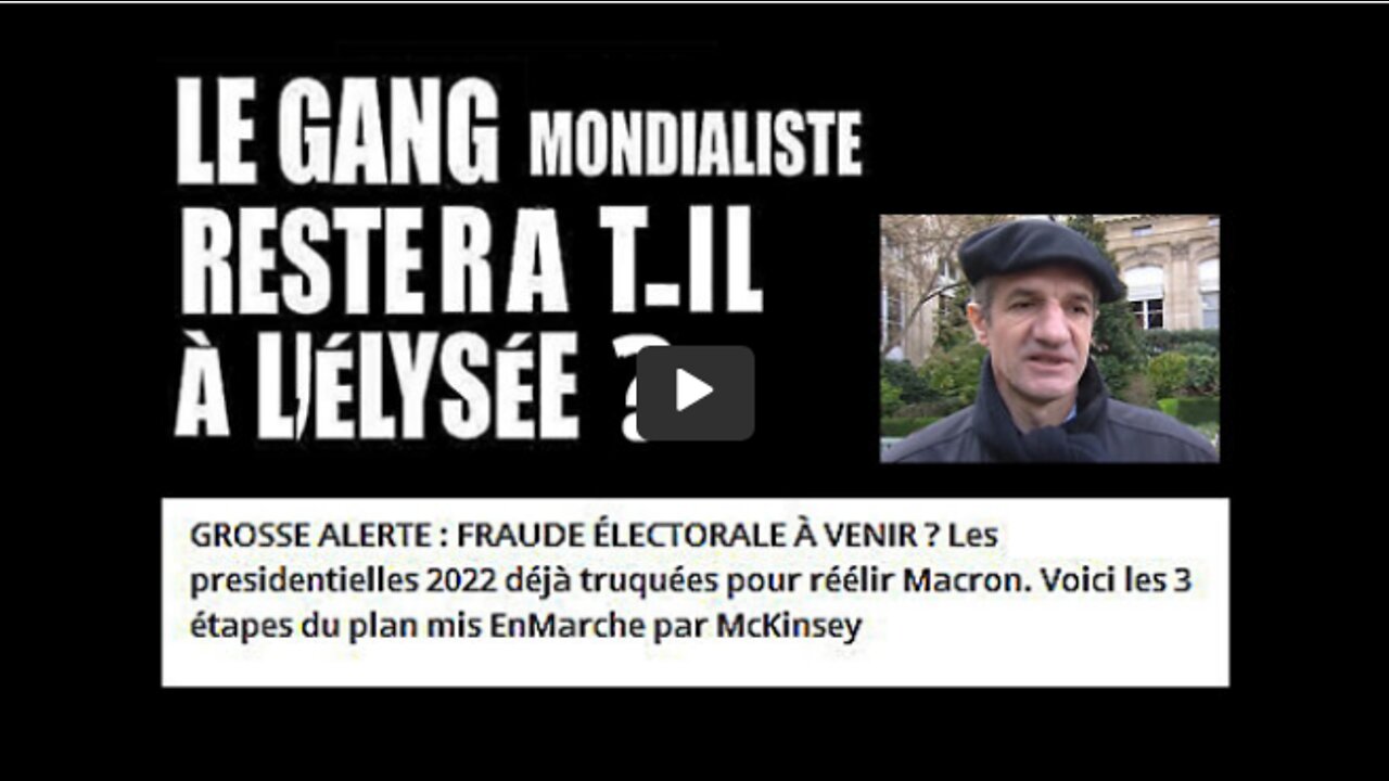 Les Elections 2022 seront-elles comme en 2017 OUI ... à n'en