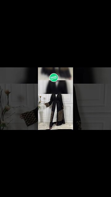 Sequined Embroidered Outerwear Robe Dubai Middle East Women's Chiffon Cardigan #fashion #shorts