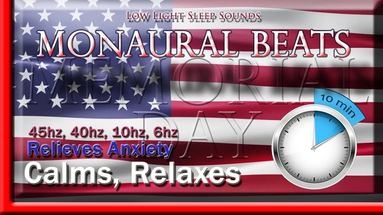 🎧🎧 Memorial day | 10 MINUTES | ASMR | Monaural BEATS | Anxiety, PTSD and stress relief | Calming