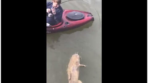 This Young Man Caught The Legendary Tennessee River Catfish And It's Enormous