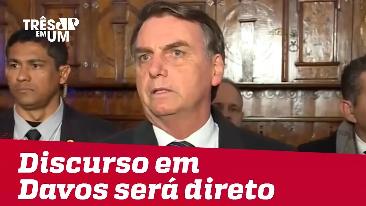 Jair Bolsonaro chega à Suíça e diz que discurso em Davos será 'curto, objetivo e claro'