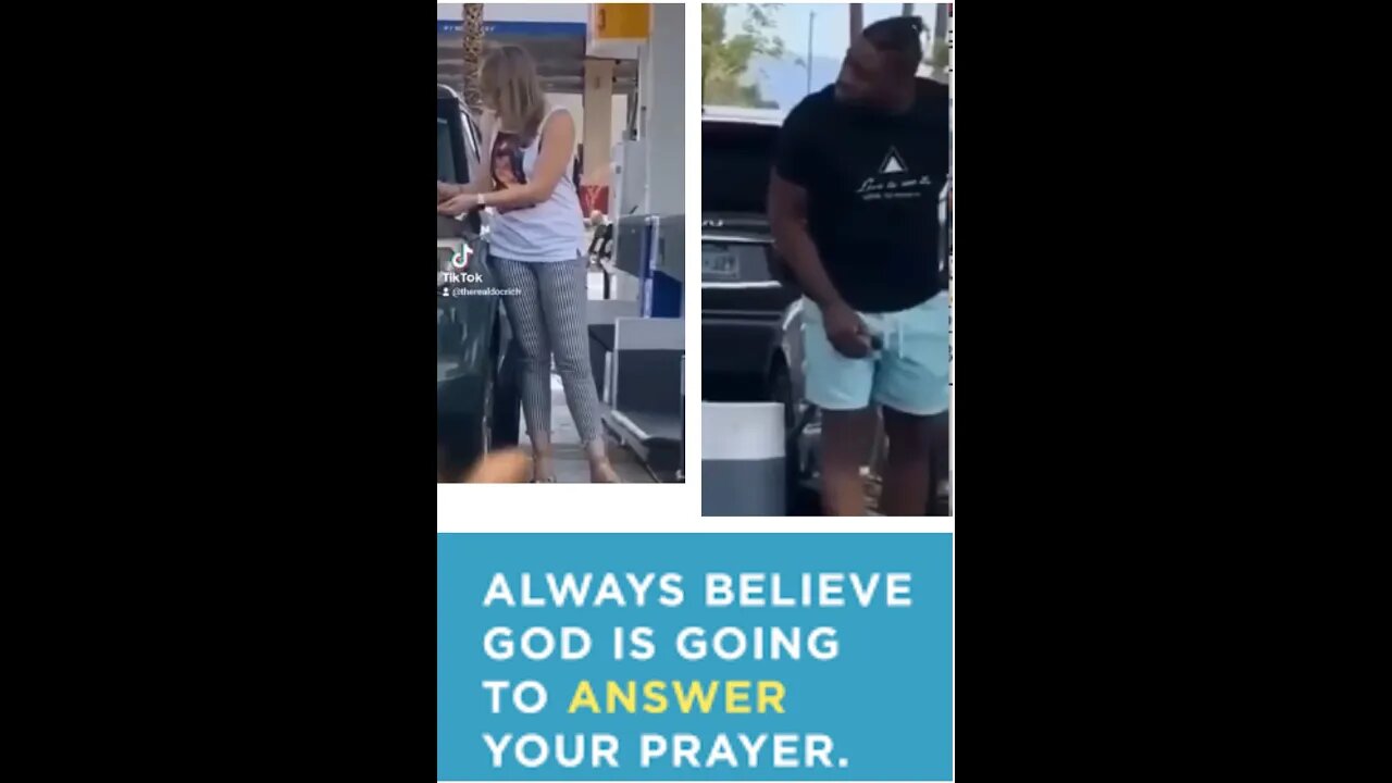 Black man aka angel undercover fills the gas tank of a white woman in need and then silently just go