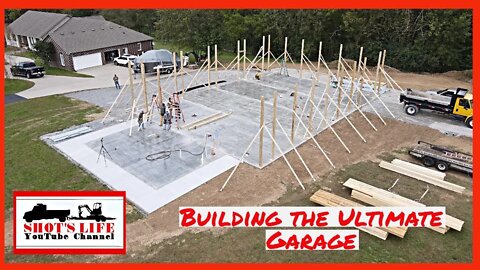 Building the Ultimate Garage | EPS 13 | Building and Setting Posts! | Shots Life