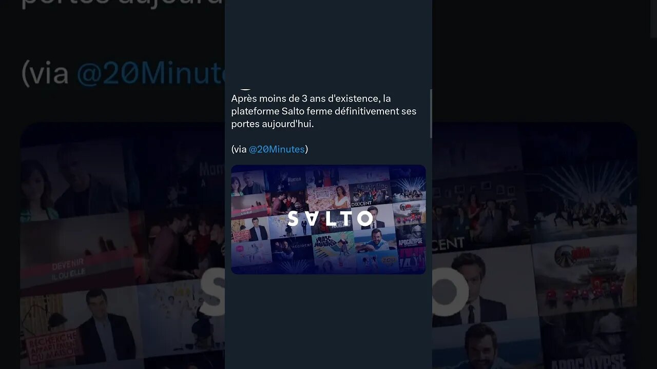 Après moins de 3 ans d'existence, la plateforme Salto ferme définitivement ses portes aujourd'hui.