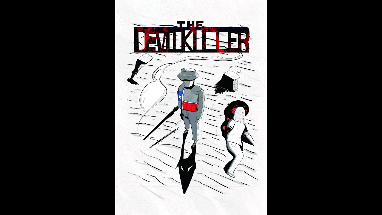 Drawing: Comic book Inside front cover for; THE DEVILKILLER!