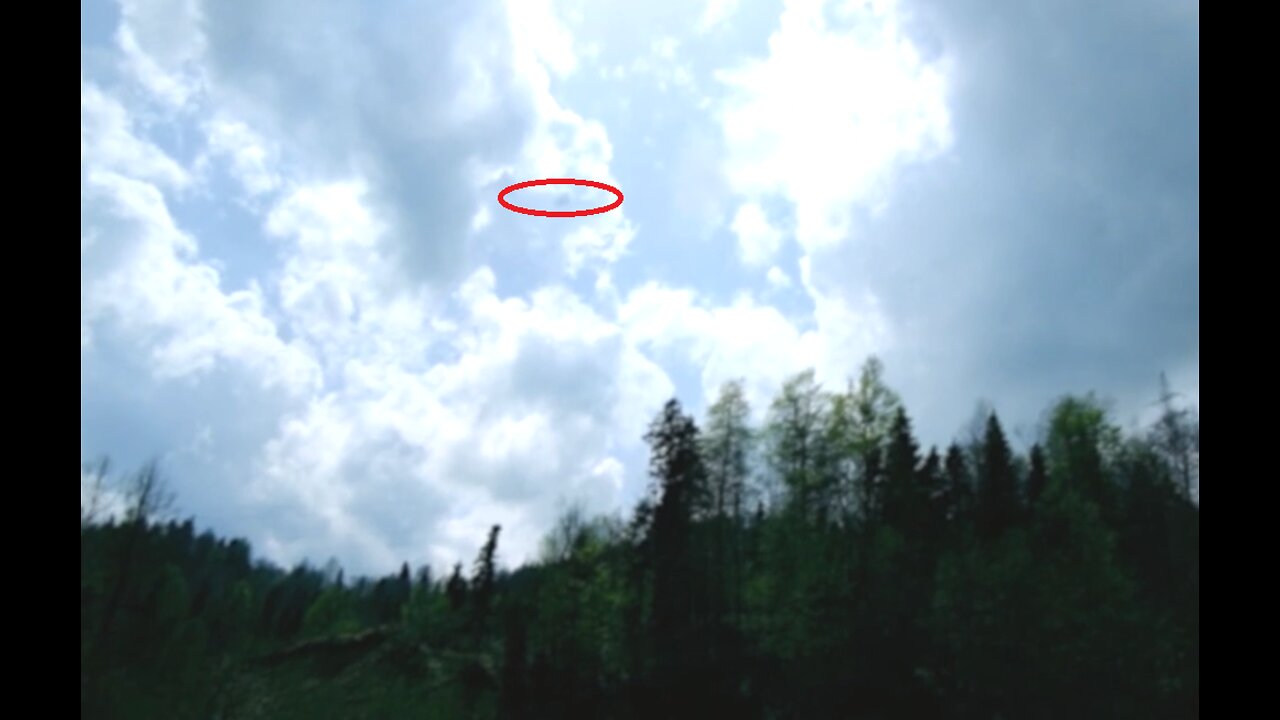 UFO takeoff in a forest clearing