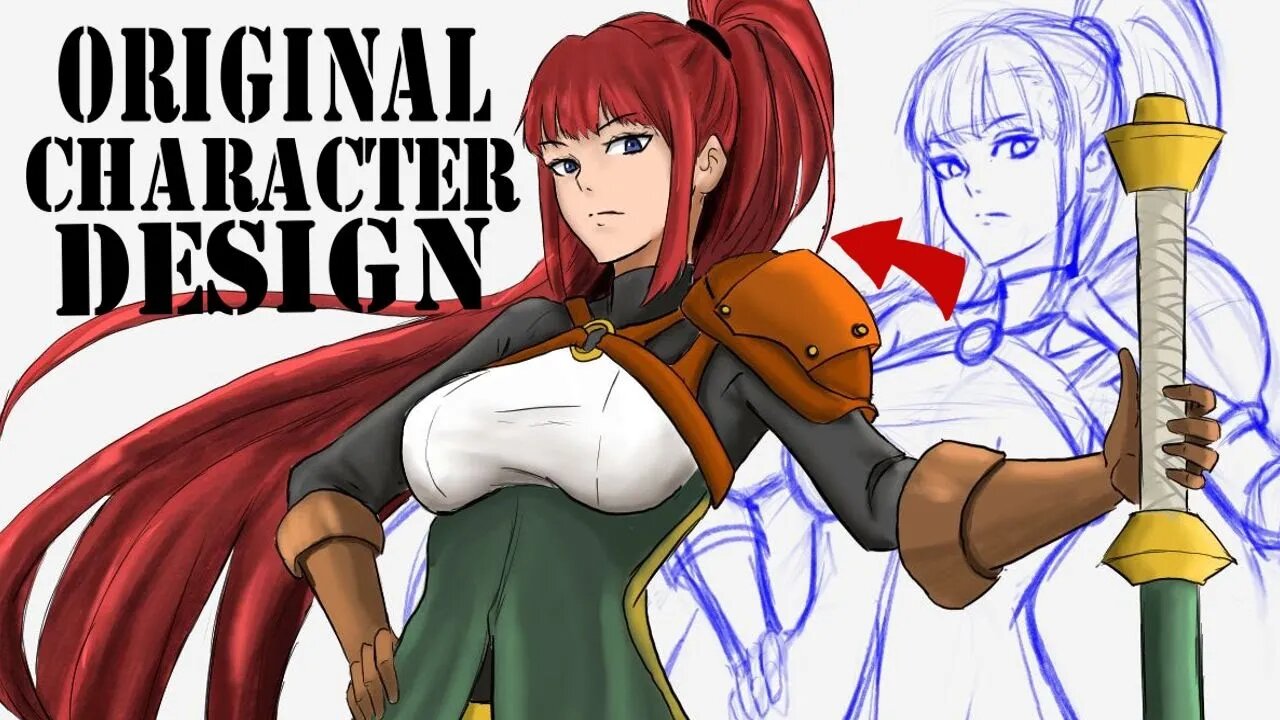 Original Character Design~!!? -timelapse process- 8-31-23