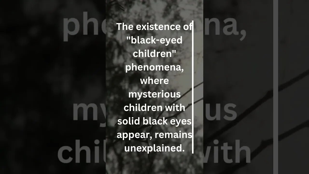 Black eyed children