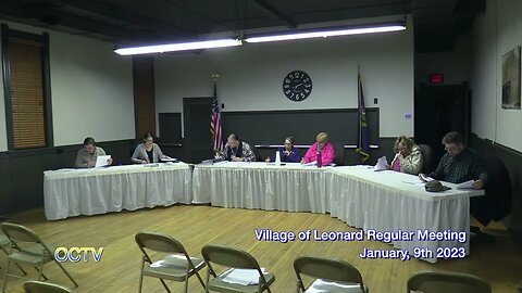 Village of Leonard Regular Meeting: January, 9th 2023