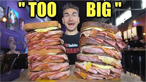 "TRULY INSANE" BREAKFAST SANDWICH CHALLENGE (Undefeated) | The "War Pig" Breakfast Challenge