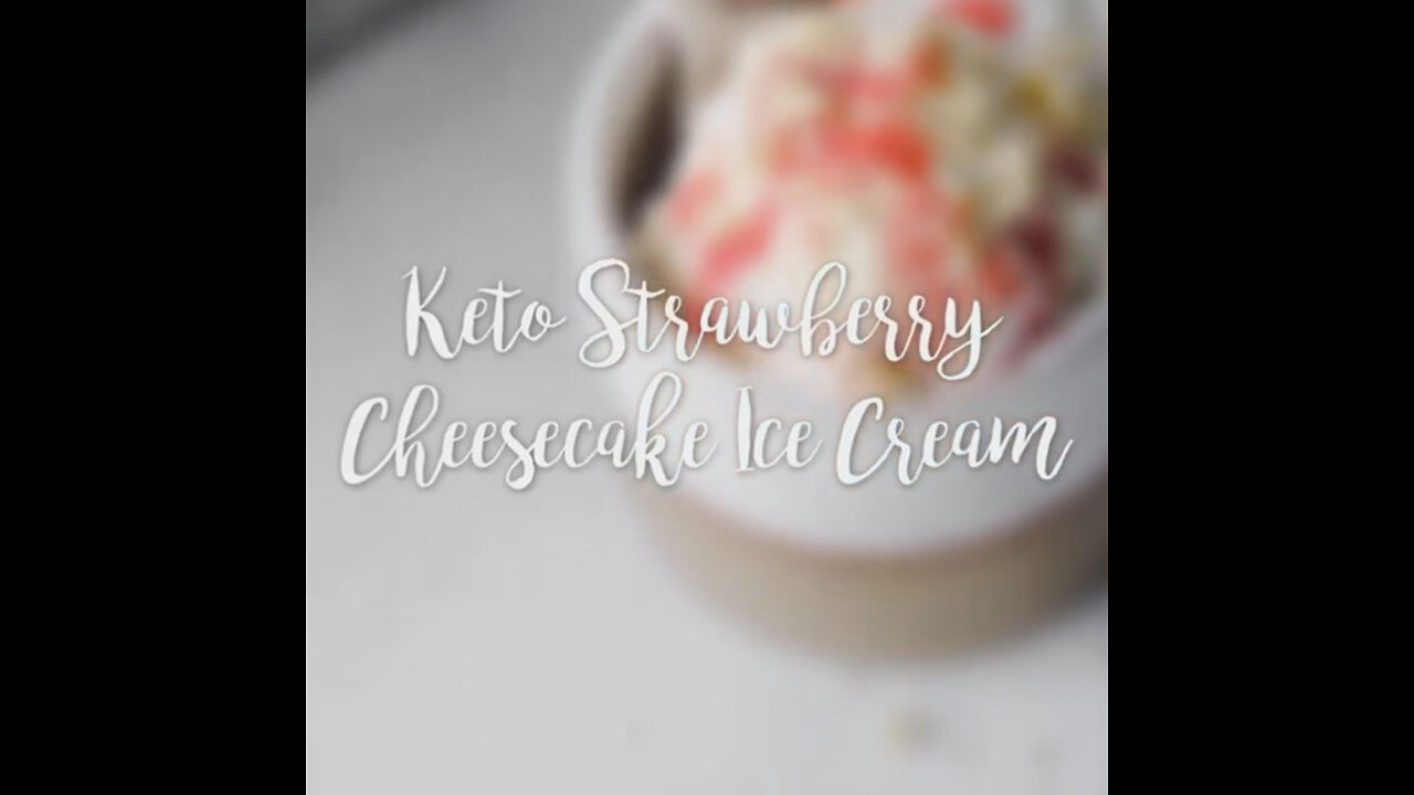 Keto Strawberry Cheesecake Ice Cream