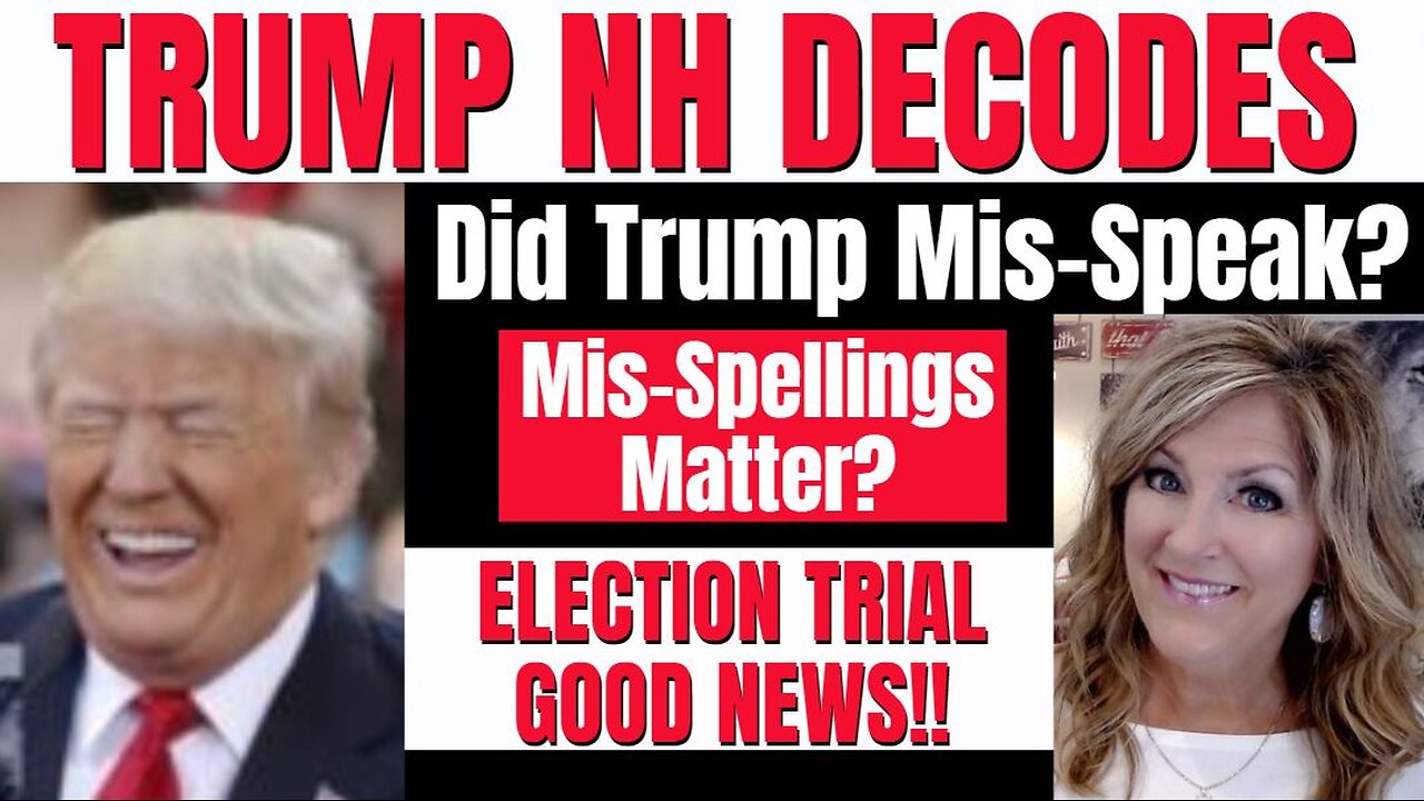 Trump New Hampshire Rally Mis-Speak & Mis-Spelling? 1-21-24 11AM CST