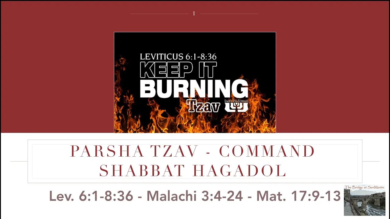 Tzav-Command | The Bridge at San Martin Shabbat Service - April 1, 2023