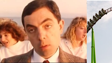 MR BEAN IN AMUSEMENT PARK. ROLLER COASTER