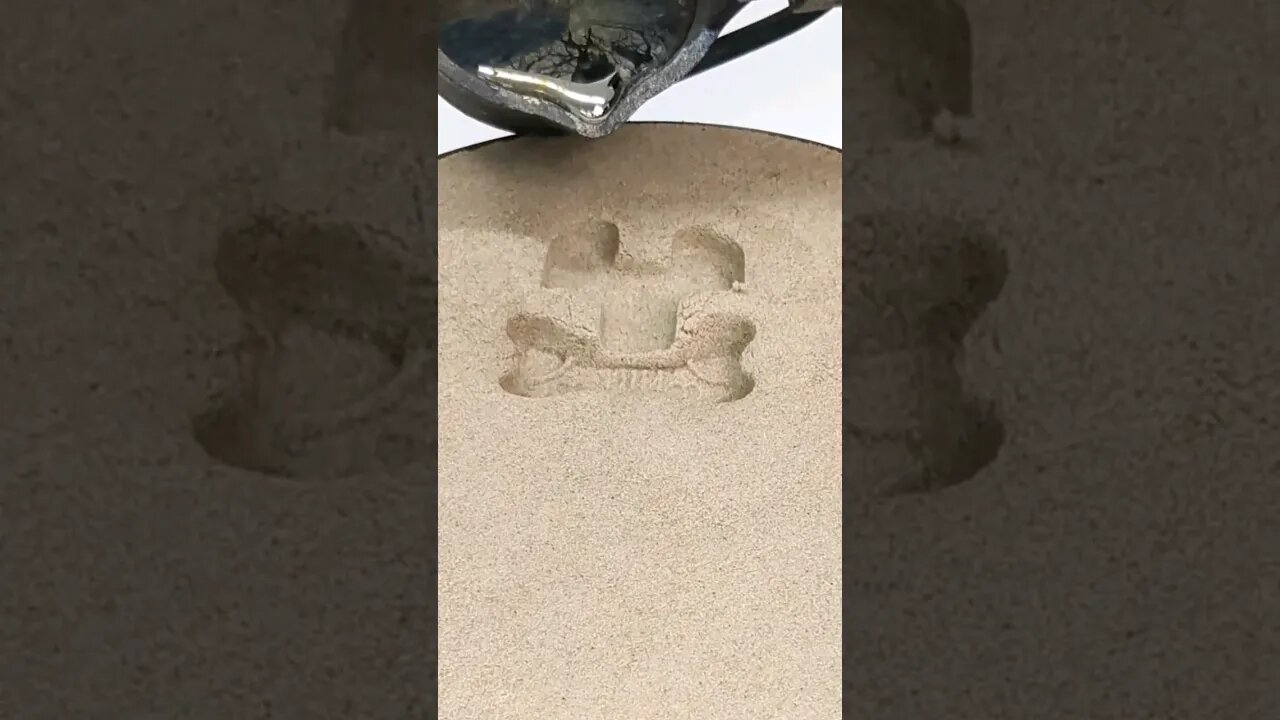Using a Dog Bone for Sand Casting Metal #shorts #shortsfeed #cool