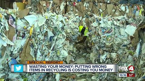 Putting the wrong items in recycling is costing you money