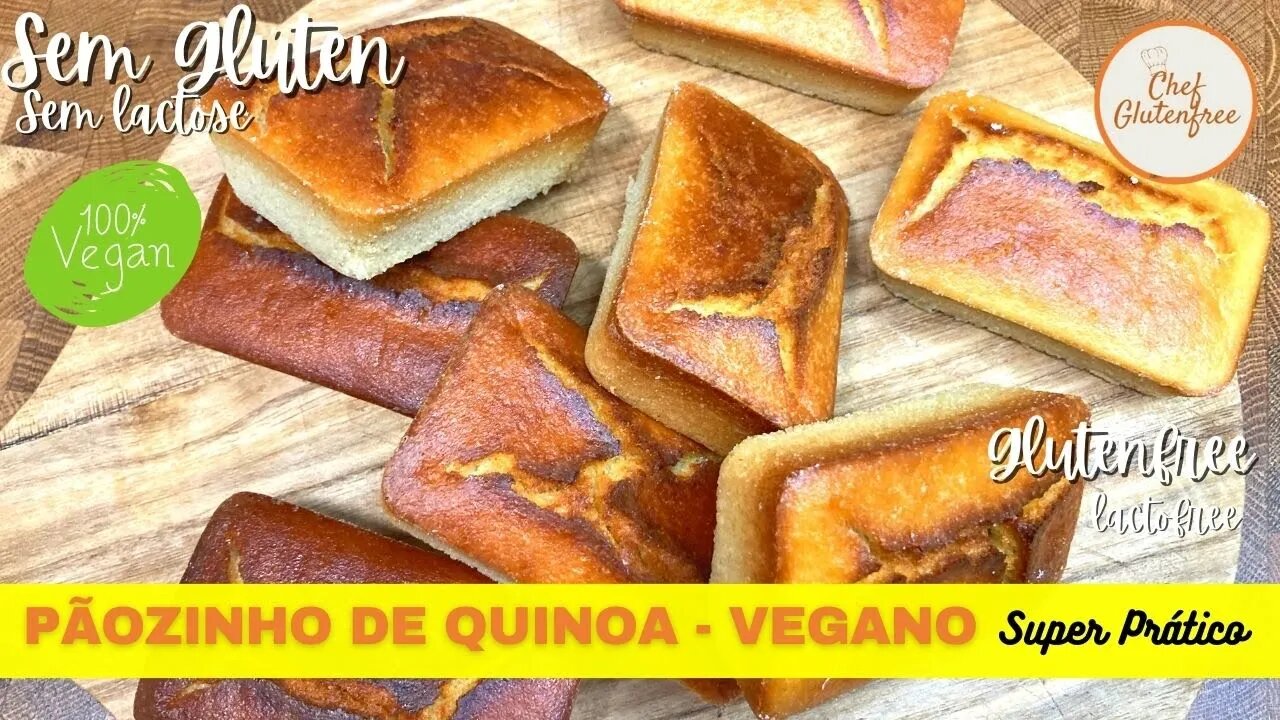 Pãozinho de Quinoa Super Prático - Vegano, Sem Glúten e Sem Lactose