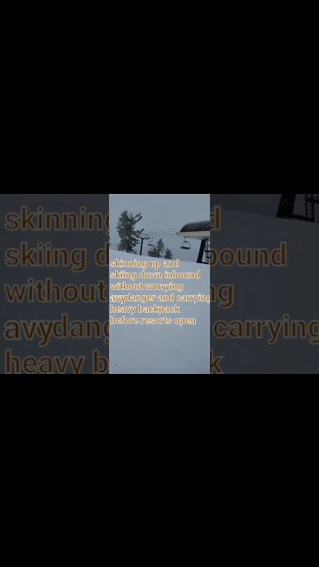 Inbound winter exercise 7am-8:30am before ski resorts open in the morning