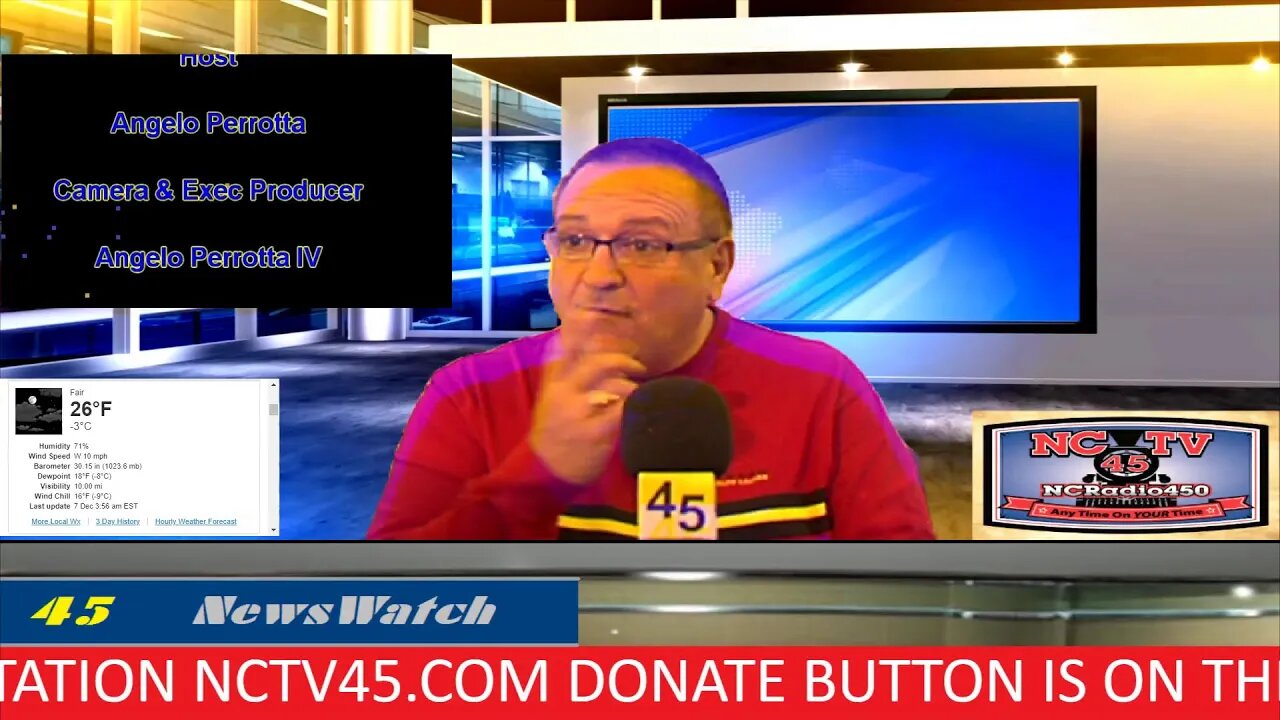 NCTV45 NEWSWATCH MORNING TUESDAY DECEMBER 7 2021 WITH ANGELO PERROTTA