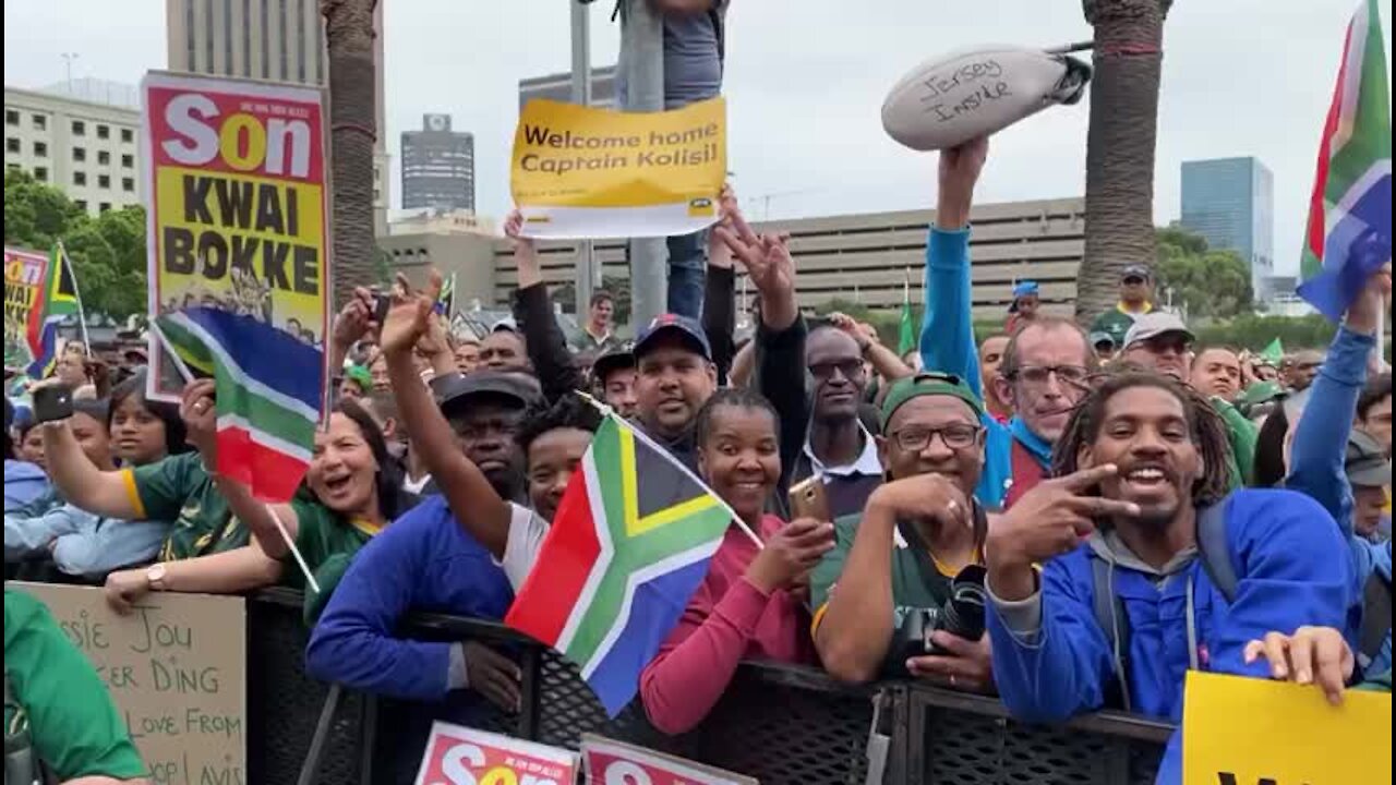 South Africa - Cape Town - Springbok Trophy Tour (Video) (FXY)