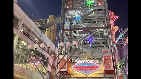 Clark County, Fremont Street lights menorahs for Hanukkah