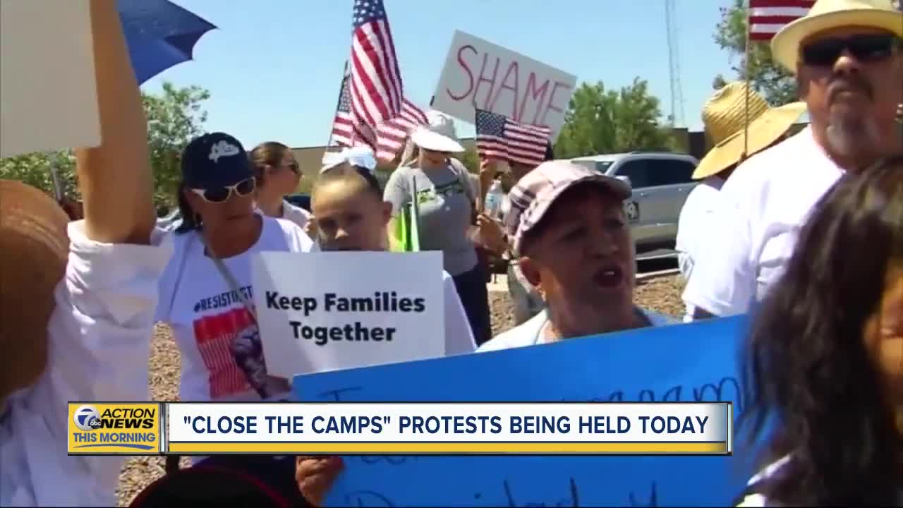 "Close the camps" protests being held Tuesday