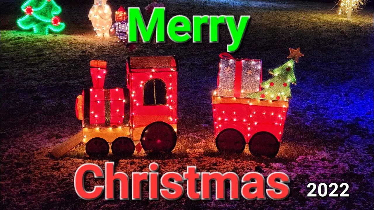 Train decorations Merry Christmas 2022