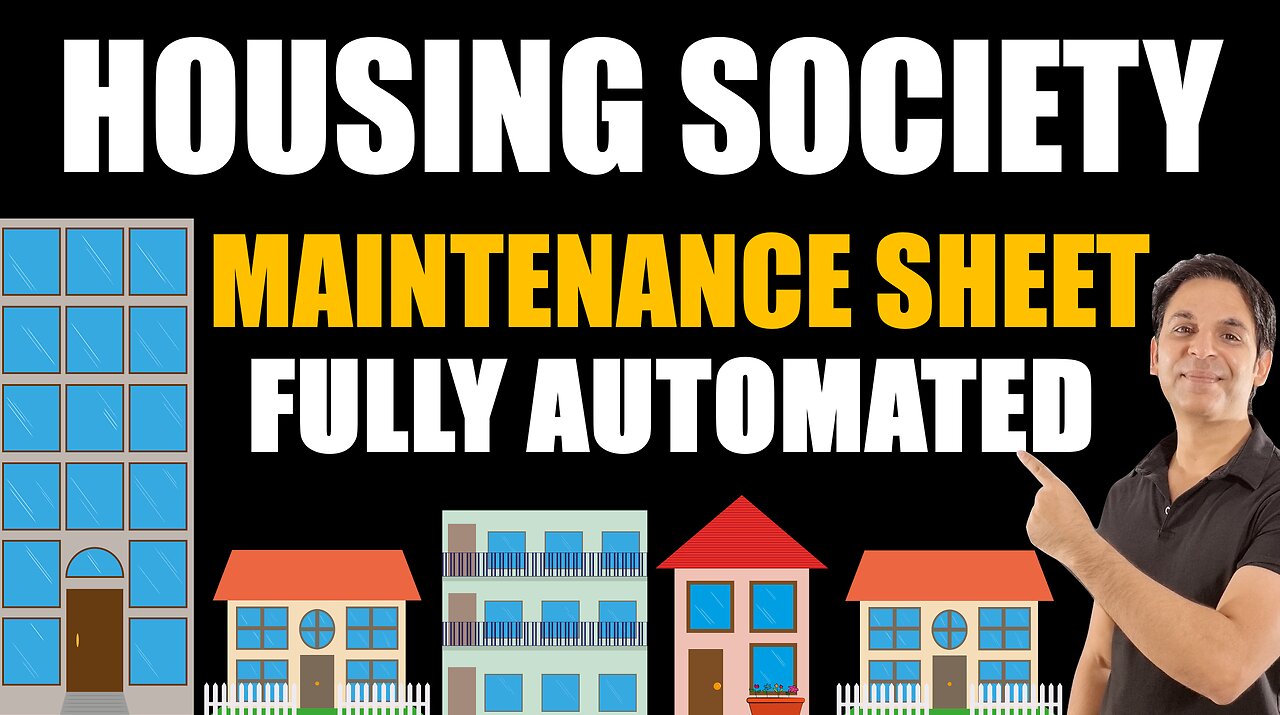 Housing Society Maintenance Sheet Fully Automated | Streamline Housing Society Maintenance Excel