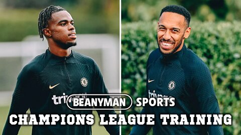 Aubameyang and Carney Chukwuemeka train with Chelsea ahead of AC Milan Champions League match