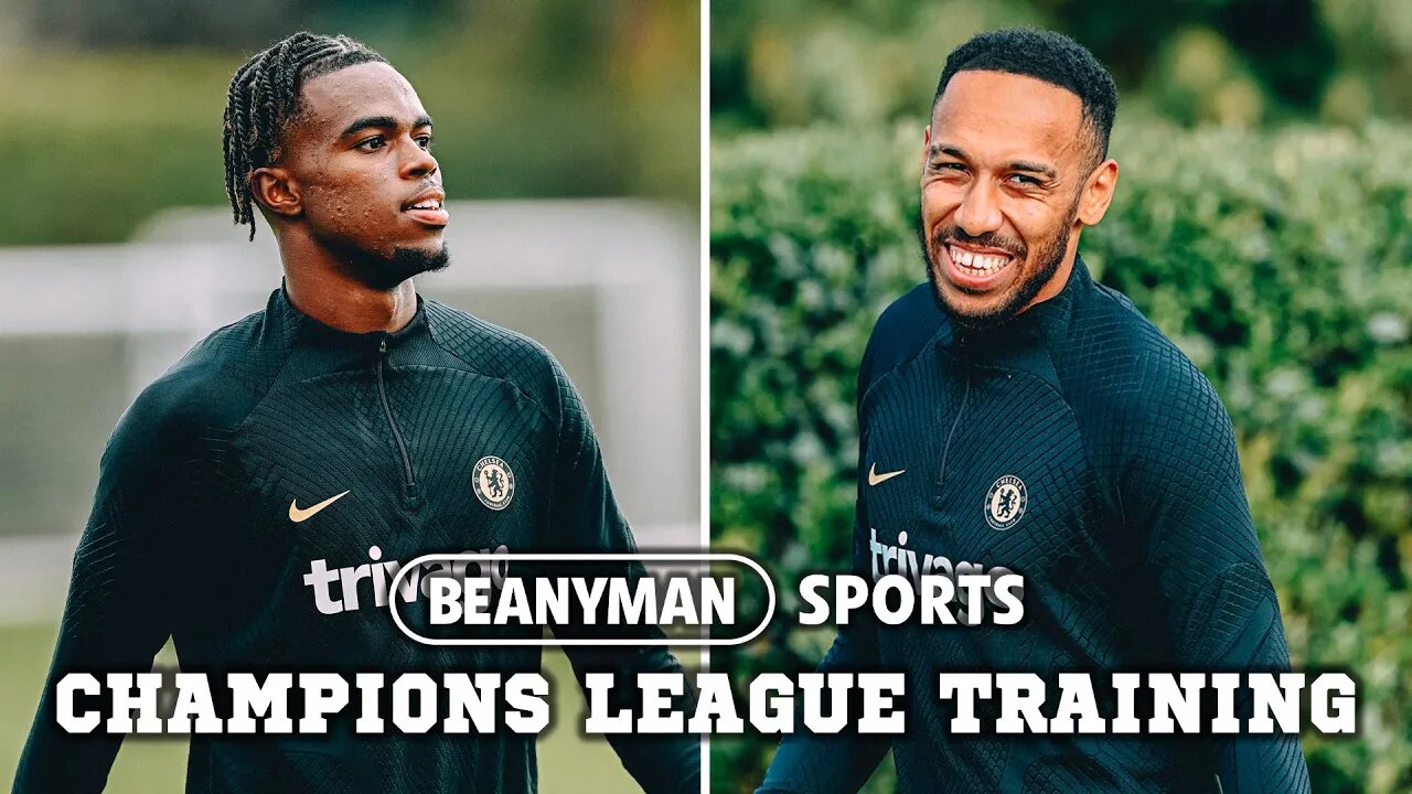 Aubameyang and Carney Chukwuemeka train with Chelsea ahead of AC Milan Champions League match