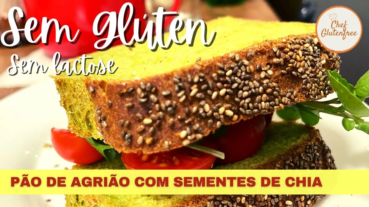 Pão de Agrião e Sementes de Chia - Sem Glúten e Sem Lactose