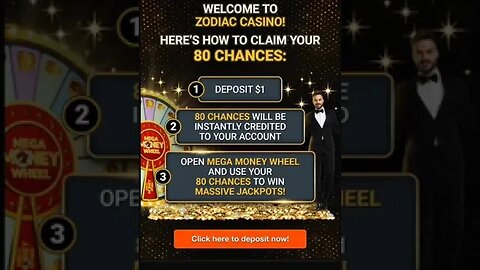 Canada - Zodiac Casino Login: Zodiac Casino Sign In to Play Slots - 80 free spins for $1 - #shorts