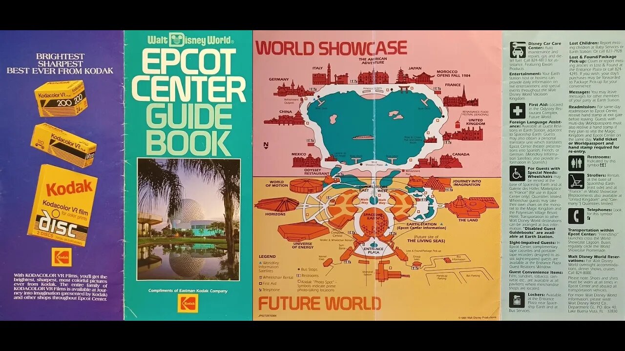 BOOK REVIEW: EPCOT CENTER GUIDE BOOK. 1984, Vintage visitor guide. Walt Disney World.