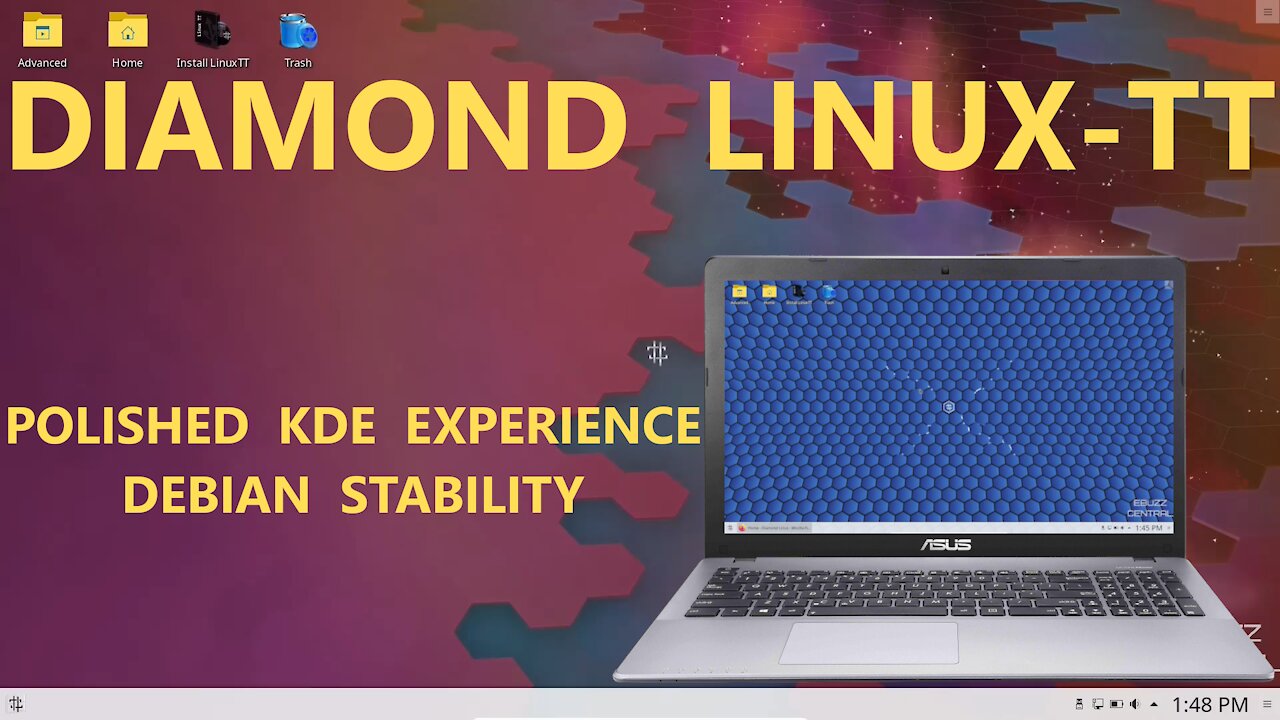 Diamond Linux TT - Polished KDE Experience | Debian Stability