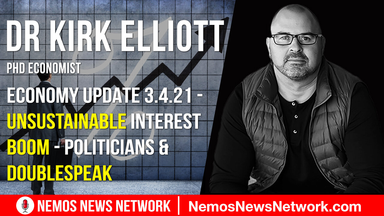 Dr Kirk Elliott & Nemos Economy Update 3.4.21 - Unsustainable Interest Boom