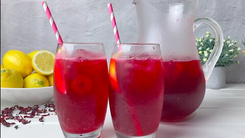 Hibiscus lemonade