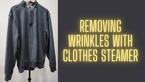 Removing Wrinkles with Clothes Steamer. Satisfying clothes steaming