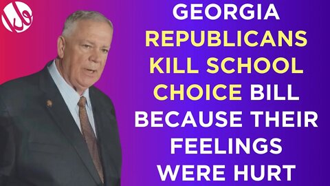 Georgia REPUBLICANS kill a school choice bill because their FEELINGS were hurt.