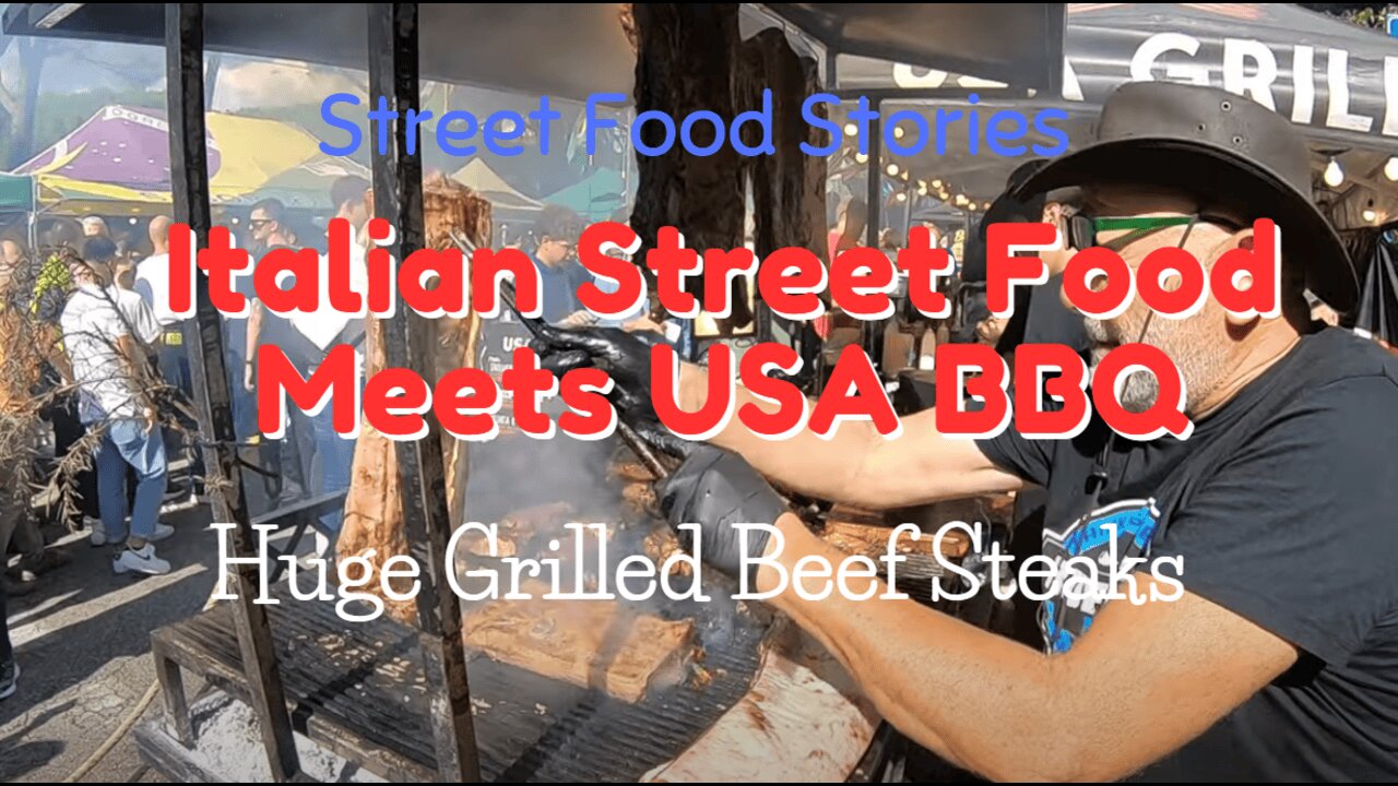 Italian Street Food Meets USA BBQ Huge Grilled Beef Steaks at Gusti di Frontiera!