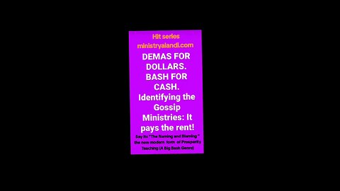 We ought to Identify the We Ought to Identify the Gossip Ministries