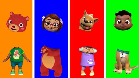 cocomelon | match the head | boo Boo song | five little monkeys jumping on the bed