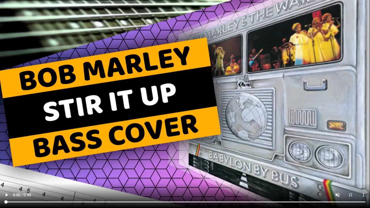 Bob Marley - Stir It Up - Bass Cover & Tabs