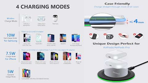 BEST SELLER 10W Max Fast Wireless Charging Pad for iPhone 13/13 Pro/13 Mini/13 Pro Max