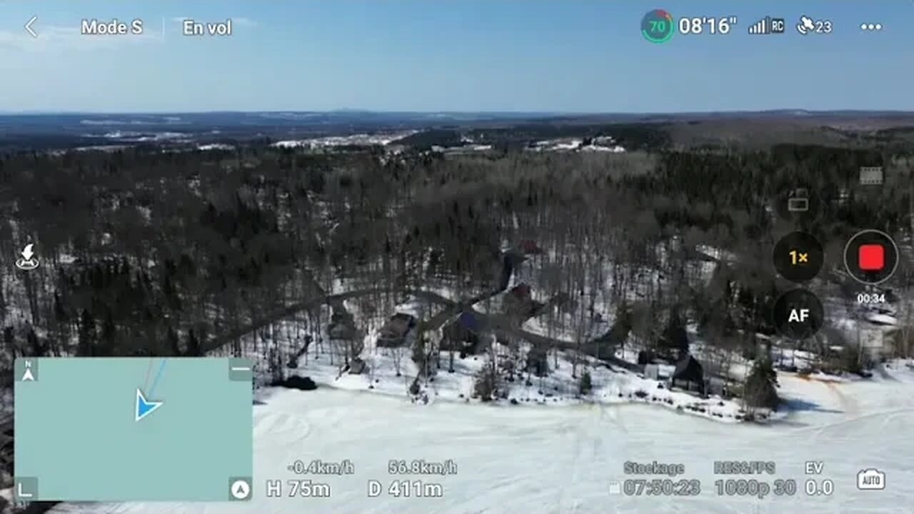 Record de vitesse drone dji mini 3 avec télémétrie.