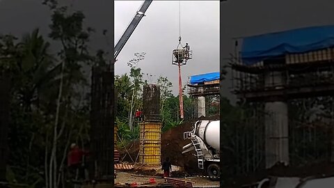 Pengecoran Pilar Jembatan Jalan Tol #shortvideo #shorts #short #jembatan #jalantol #viral #update