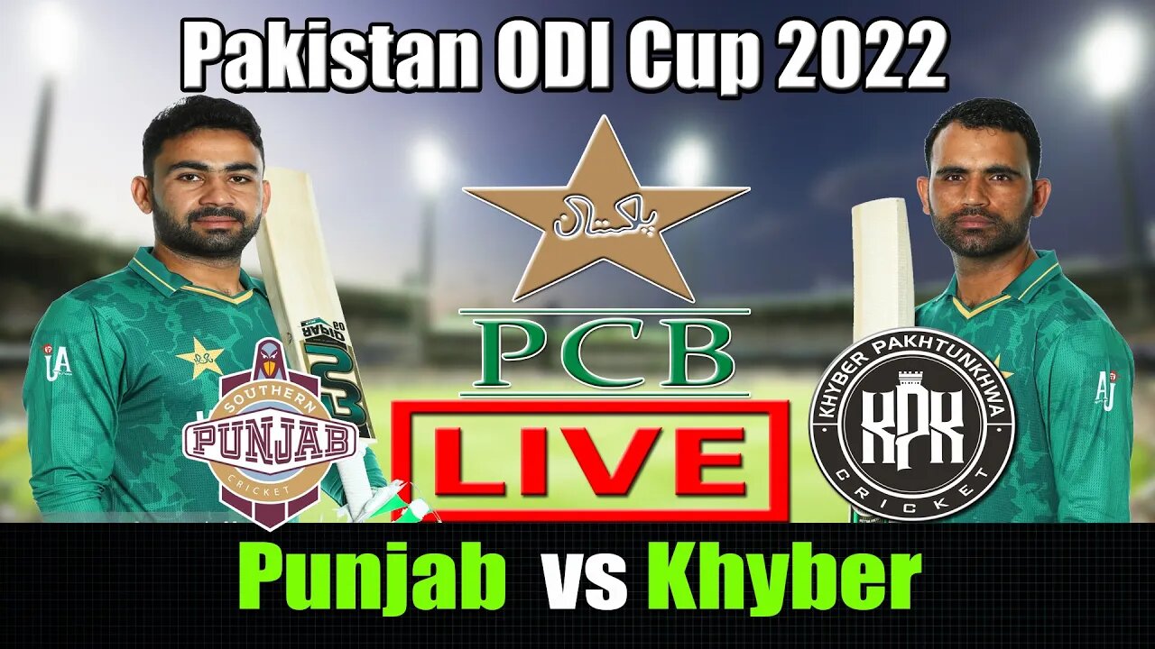 Pakistan ODI Cup 2022 Live , SP vs KPK Live , Punjab vs Khyber Pakhtunkhwa odi live , match 5